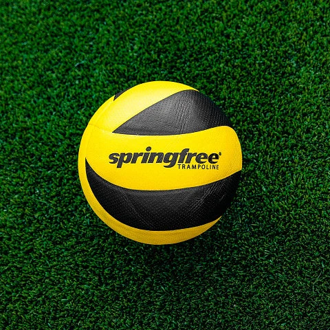 Basketbal na trampolíně Springfree s černými obaly prutů — FlexrHoop koš